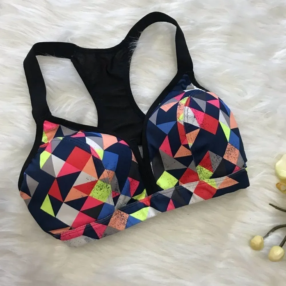 Maurice’s All in‎ Motion Sports Bra XS multicolored Strappy back